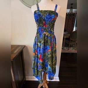 Rima Beachworld Tropical Asymmetrical Hem Resortwear Dress Maximalist One Size